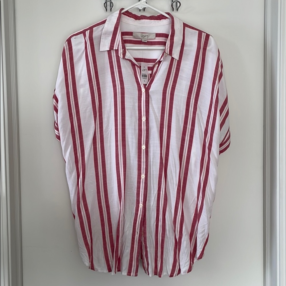 Red and white striped shirt